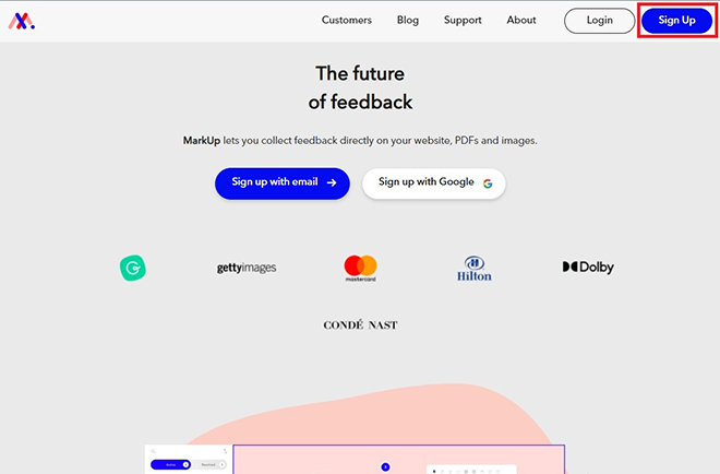 How to create an account on MarkUp.io