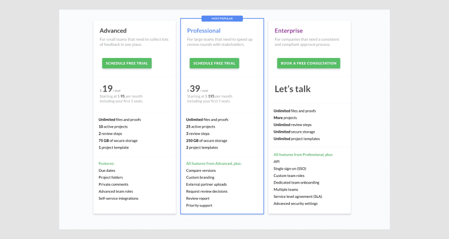 Filestage pricing