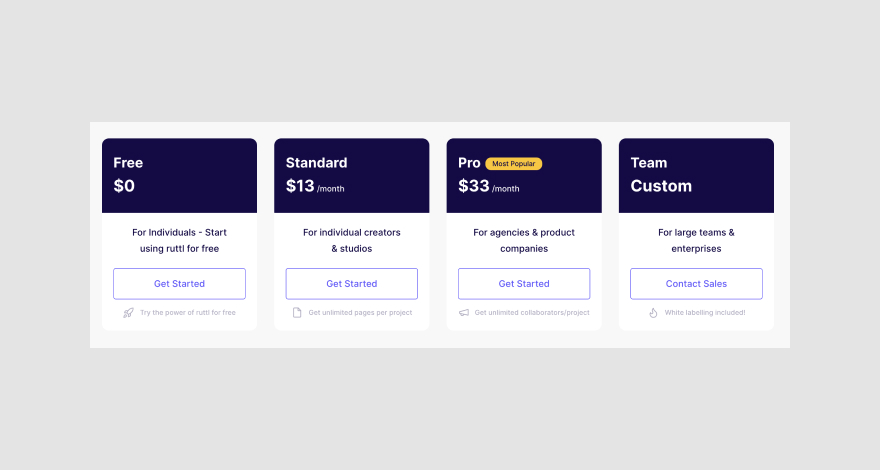 Design collaboration tool ruttl offers four pricing plans.