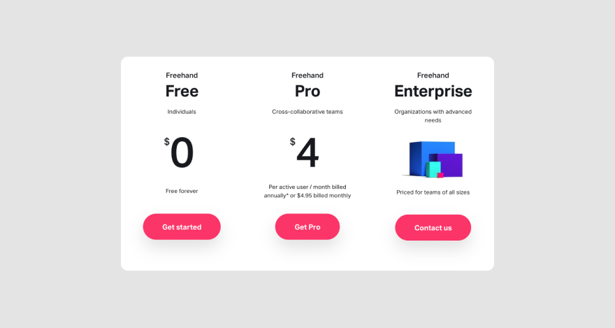InVision's pricing plans.