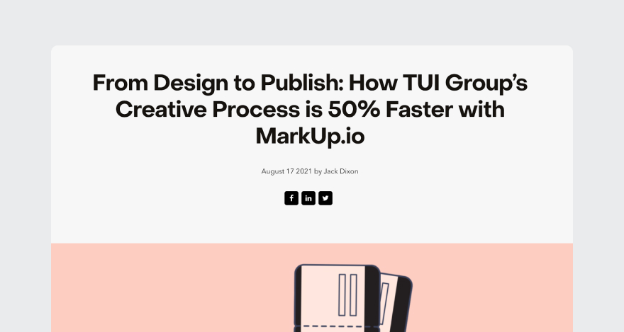 MarkUp.io case study with the TUI Group.