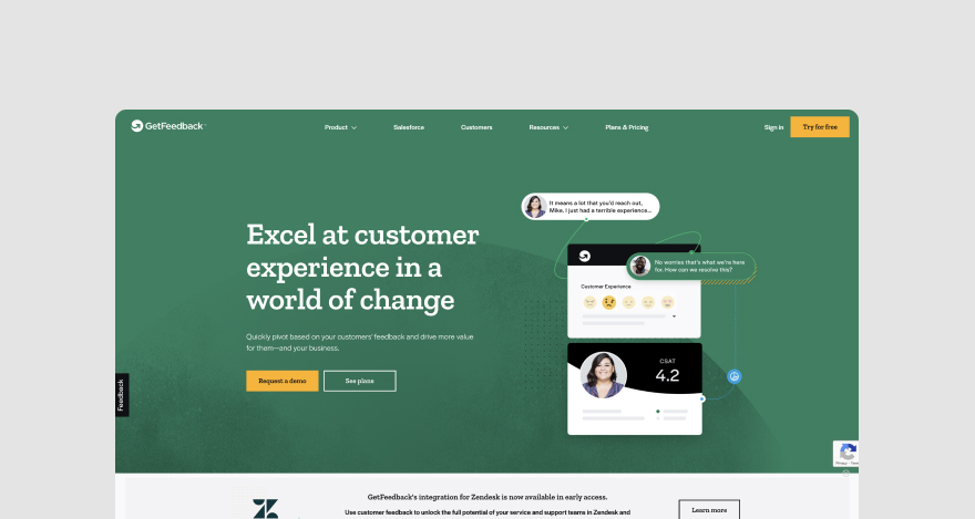 GetFeedback homepage.