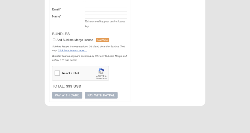 How to buy Sublime Text.