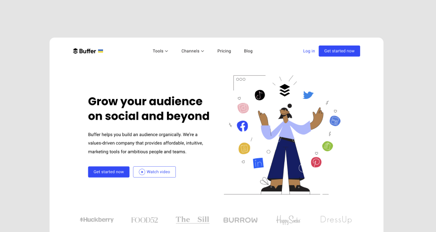 Buffer homepage